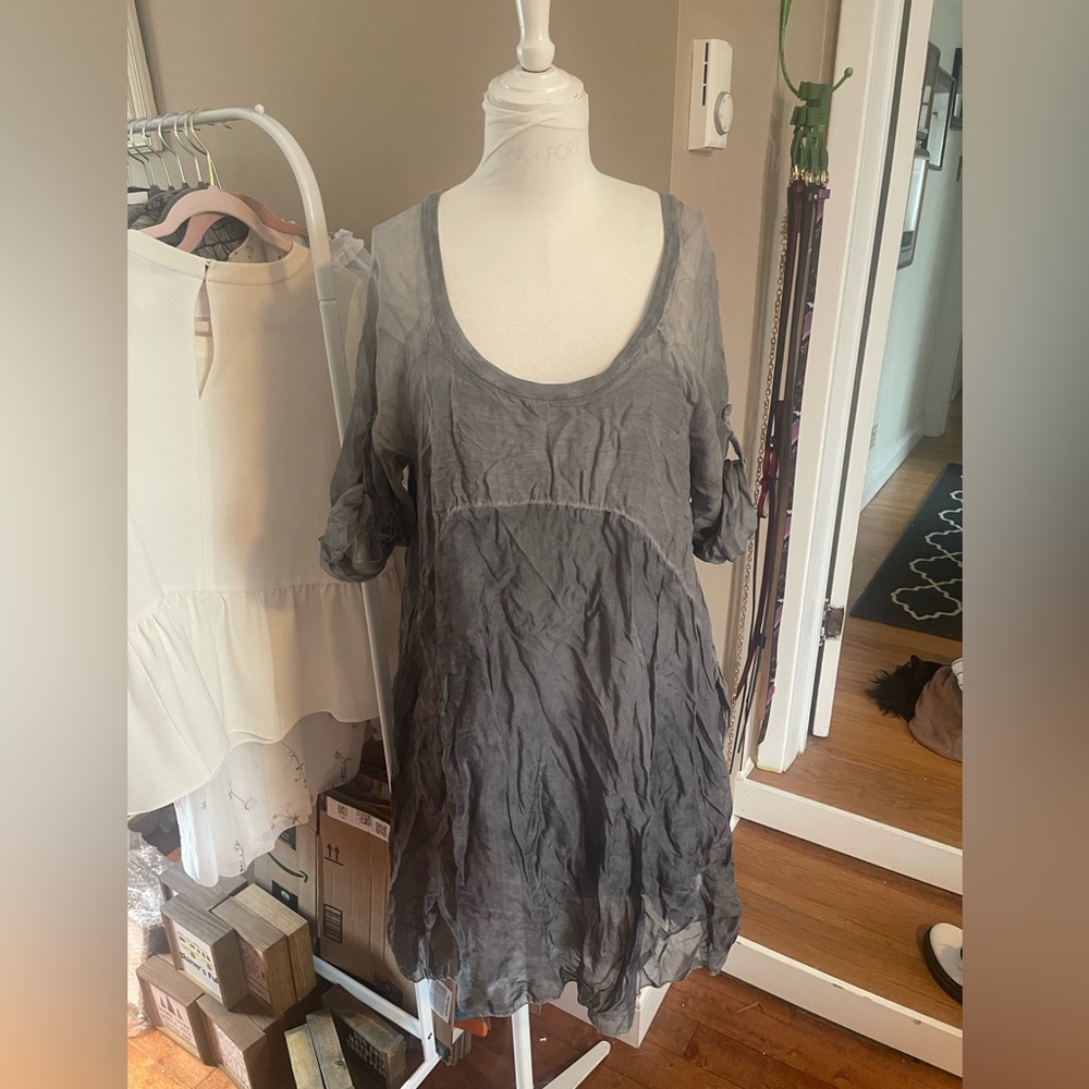 Relaxed Scoop-Neck Dress